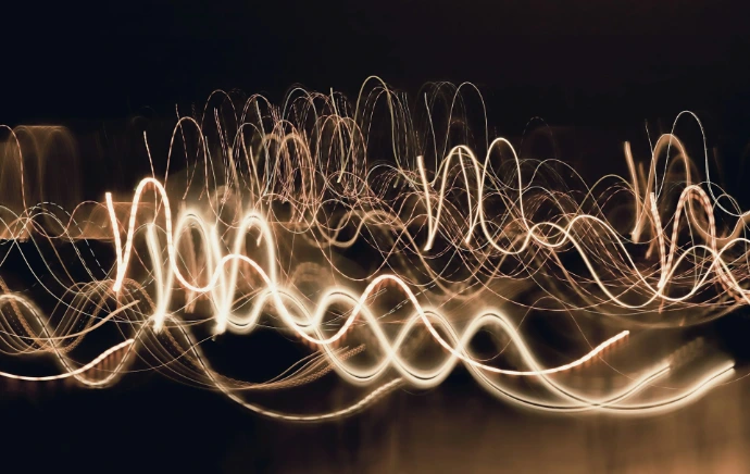 a blurry photo of a bunch of lights